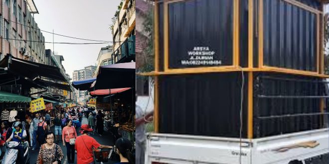 Modus Baru Pencurian - Gunakan Jasa Angkut Online untuk Bawa Kabur Stan Kontainer di Surabaya
